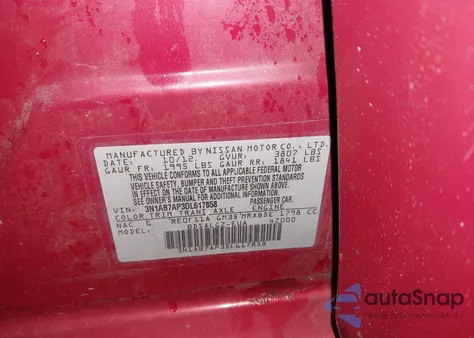 2013 Nissan Sentra Sl from USA, damaged, VIN 3N1AB7AP3DL617858